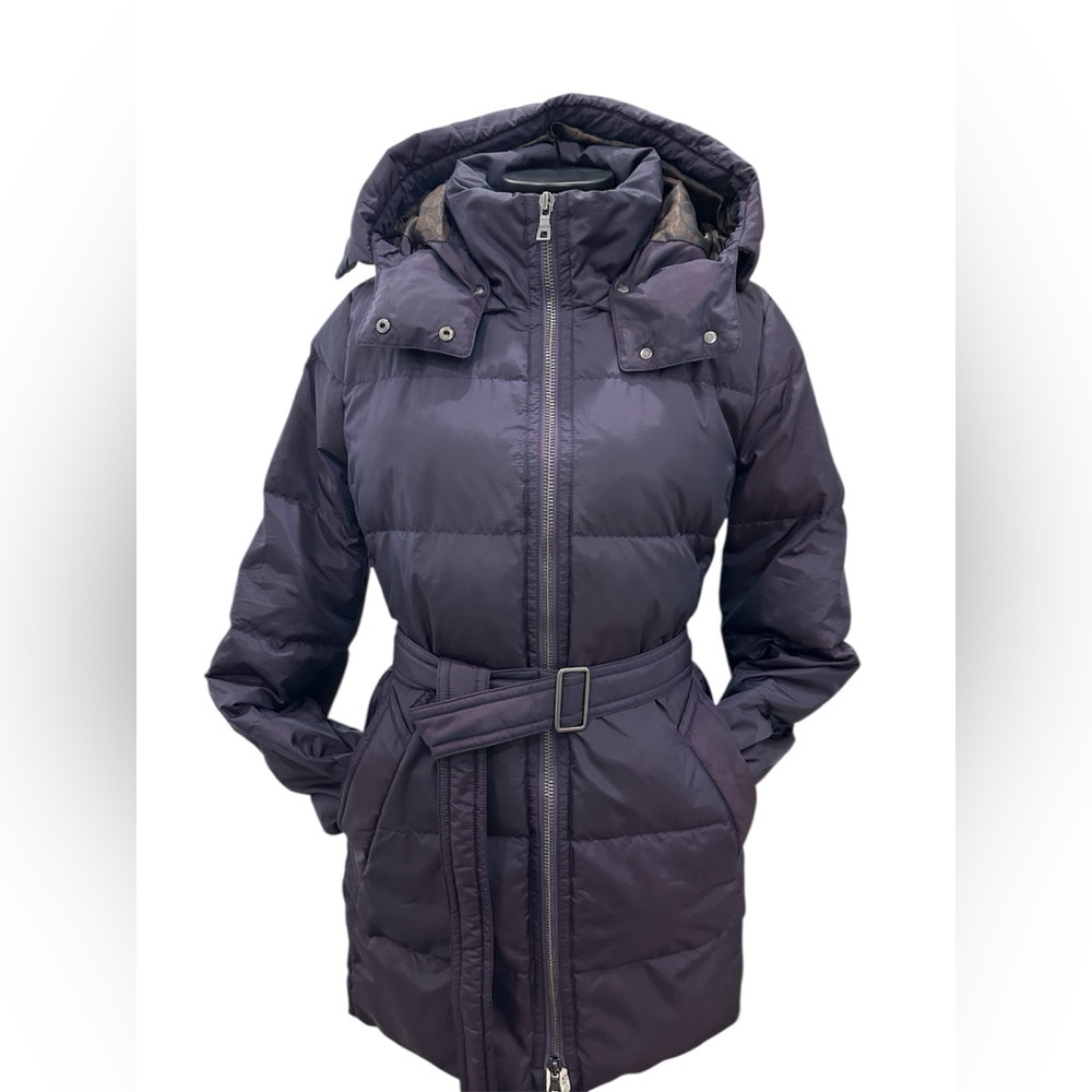 Coach Women's Deep Purple Puffer Coat